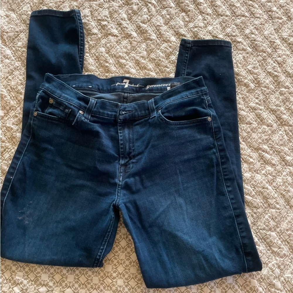 7 For All Mankind Gwenevere Washed Jeans - Picture 2 of 3